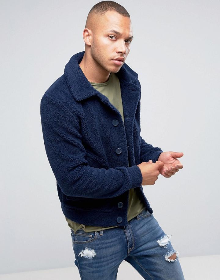 Another Influence Borg Jacket - Navy