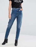 Cheap Monday High Rise Mom Jean With Released Hem - Blue