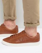 Fred Perry Spencer Waxed Leather Sneakers - Tan