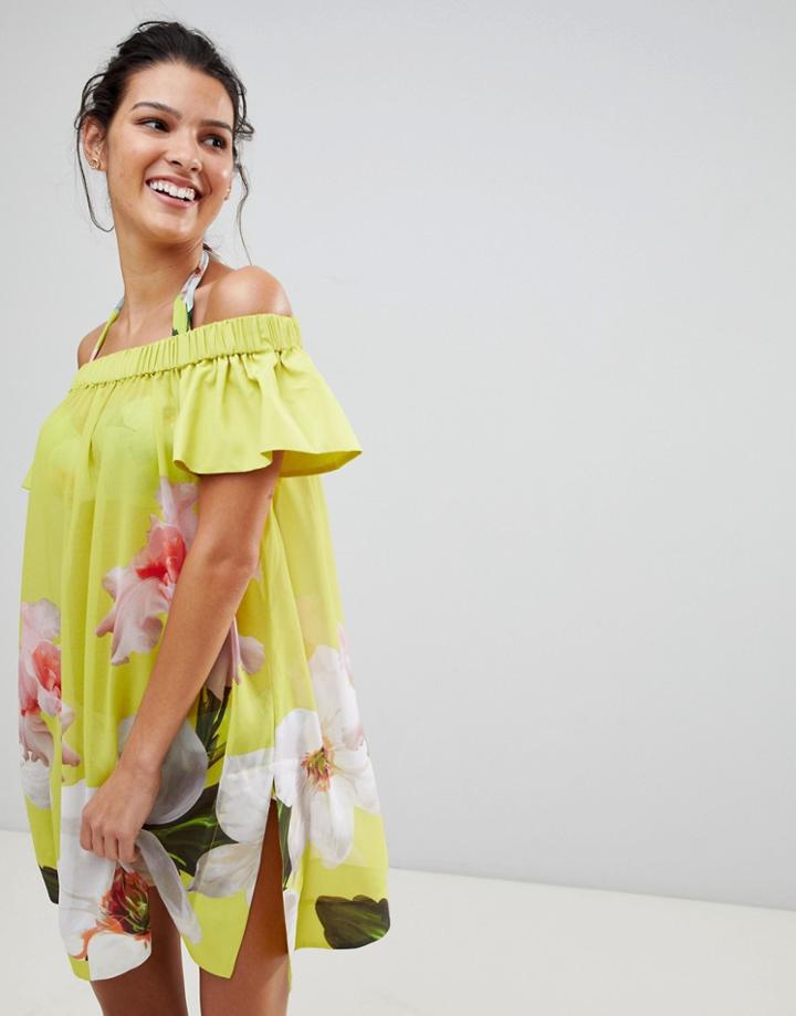 Ted Baker Cover Up In Chatsworth Bloom - Green