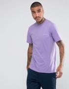 Carhartt Wip T-shirt With Embroidered Script Logo In Purple - Purple