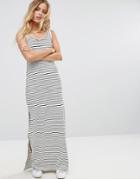 Vila Striped Maxi Dress - White