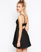 Asos Super Skinny Strap Back Pinny Dress - Black