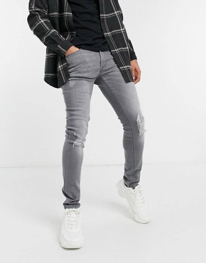 Voi Lex Skinny Jeans In Gray-grey