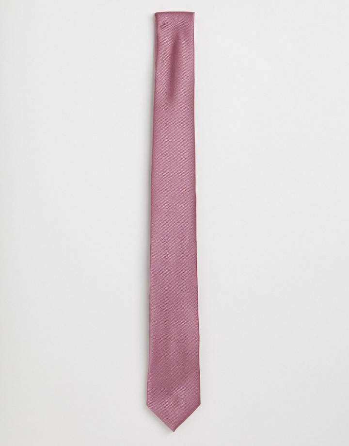 Burton Menswear Tie In Rose Pink - Pink