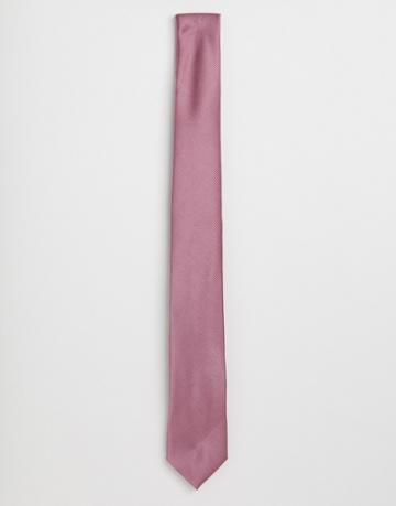 Burton Menswear Tie In Rose Pink - Pink