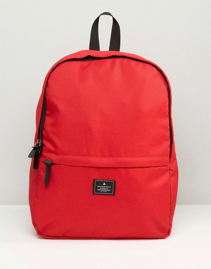 Asos Backpack In Red - Red