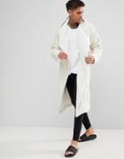 Asos Glitter Fleece Hooded Robe - White