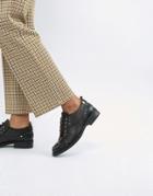 Love Moschino Lace Up Flat Brogues - Black