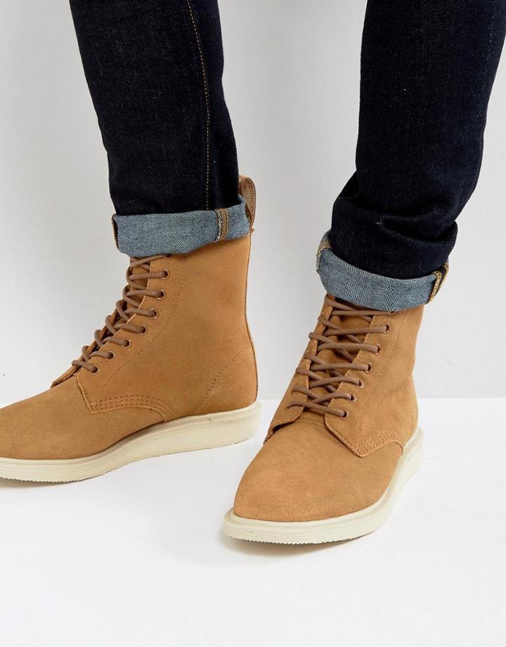 Dr Martens Whiton Hi Suede Boots - Beige