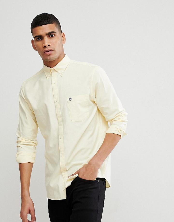 Selected Homme Regular Button Down Oxford Shirt - Yellow