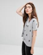Cheap Monday Mine Dot T-shirt - Gray Melange