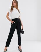 Pieces Belted Pants In Black