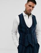 Harry Brown Slim Fit Block Geo Suit Vest - Green