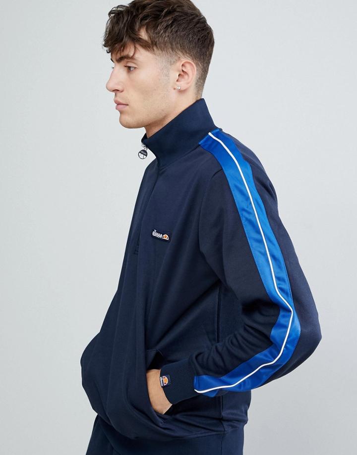 Ellesse Vinio 1/2 Zip Sweatshirt With Taping In Navy - Navy