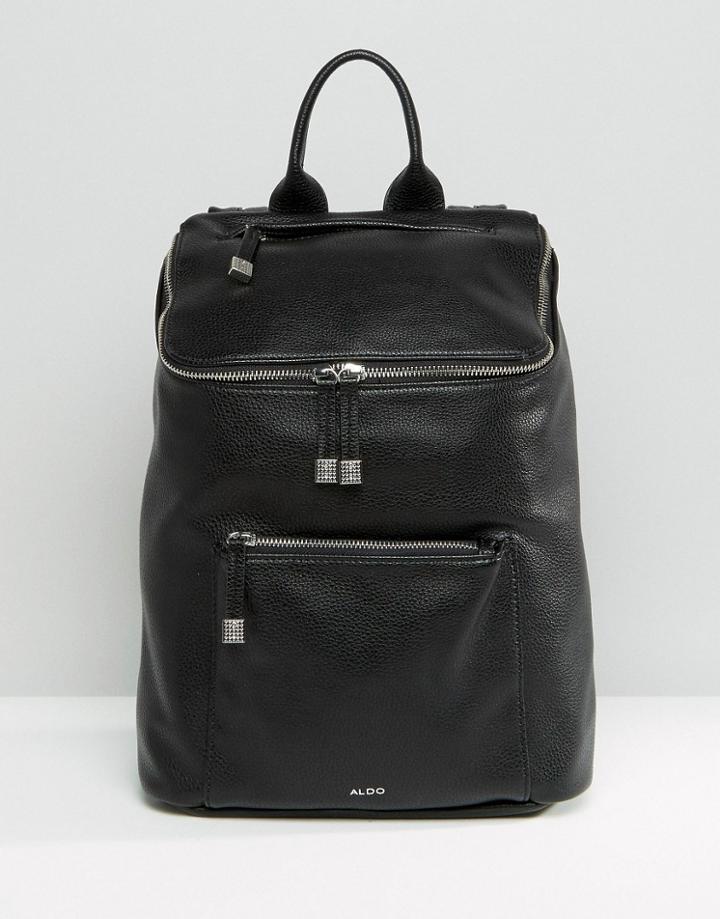 Aldo Backpack With Zip Detail - Black