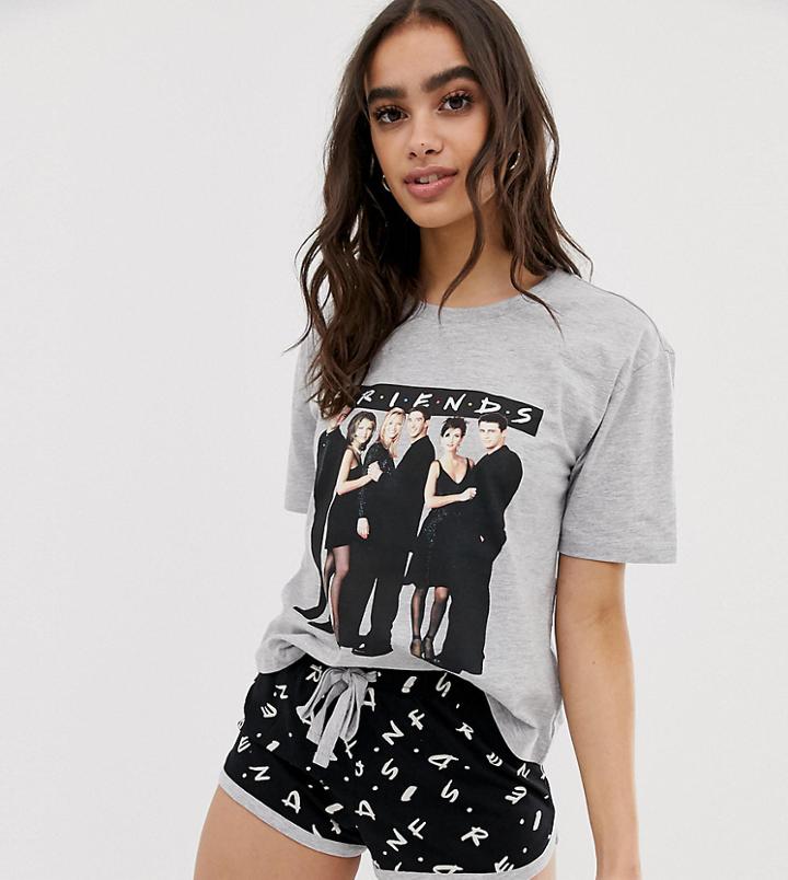 Asos Design Friends Pyjama Short Set - Multi