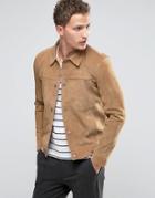 Selected Homme Suede Western Jacket - Beige