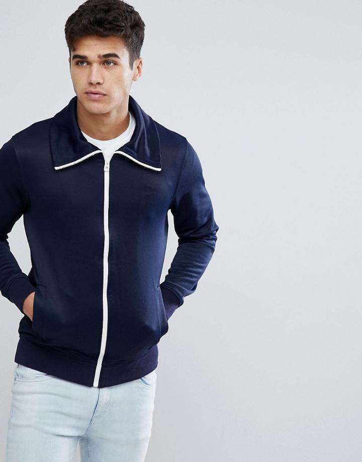 Esprit Zip Through Track Top In Navy - Navy