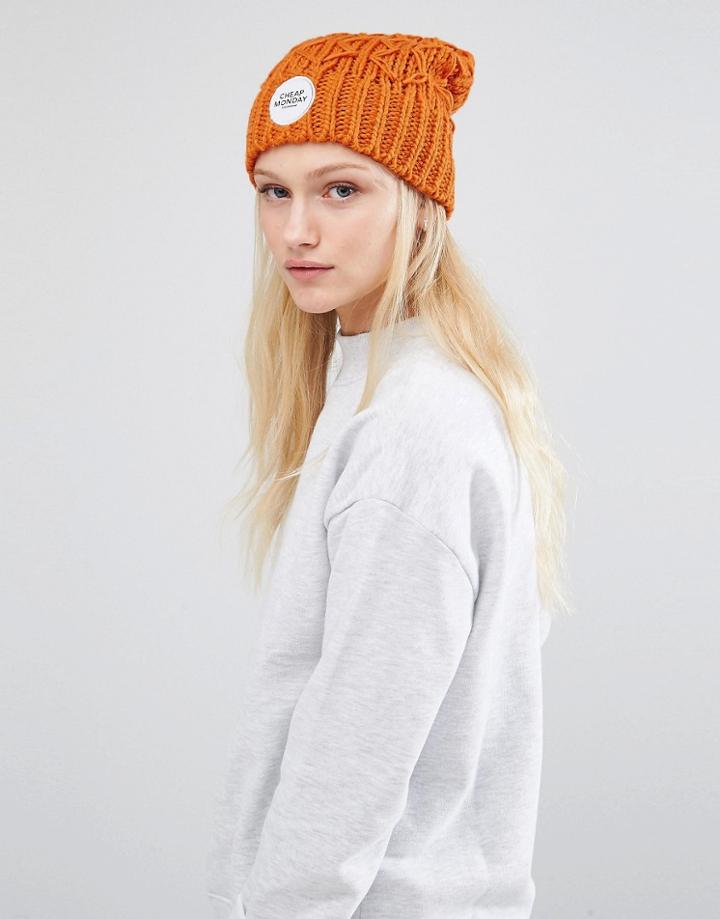 Cheap Monday Knitted Beanie In Orange - Orange