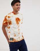 Farah Stein Tie Dye T-shirt In Orange - Orange