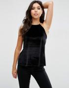 Asos Cami In Velvet - Black