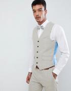 Harry Brown Wedding Donegal Slim Fit Suit Vest - Tan