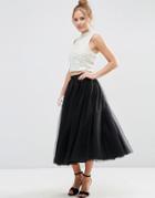 Asos Tulle Prom Skirt With Multi Layers - Black