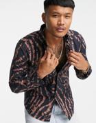Bolongaro Trevor Skinny Fit Tie Dye Shirt-black