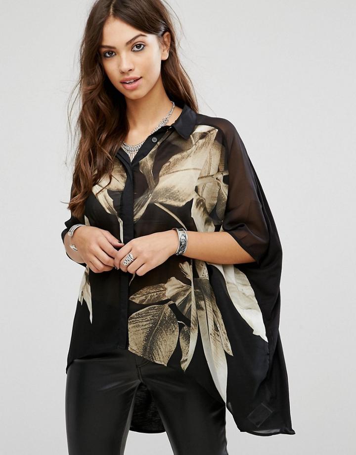 Religion Print Myth Blouse - Black