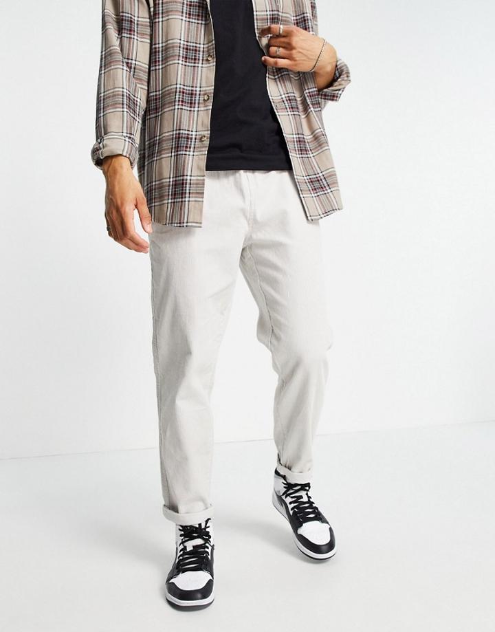 New Look Cord Sweatpants In Off White