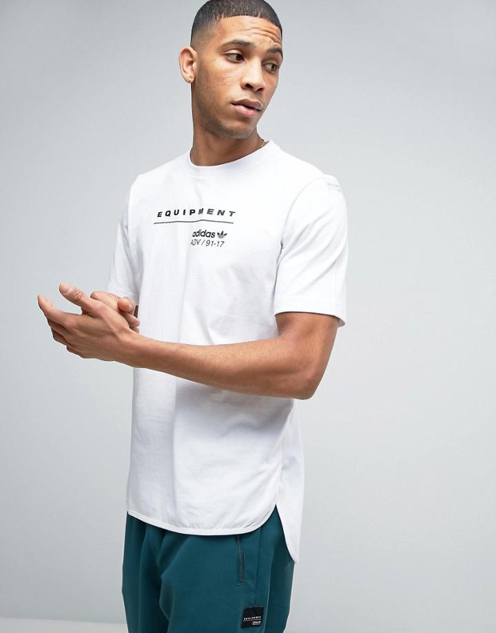 Adidas Originals Berlin Pack Eqt Logo T-shirt In White Bk7171 - White