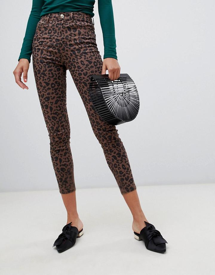 Stradivarius Skinny Jegging Leopard - Multi