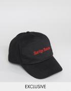 Reclaimed Vintage Inspired Baseball Cap With Marilyn Manson Embroidery - Black