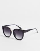 Aj Morgan Penelope Oversized Cat Eye Sunglasses-black