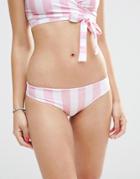 Lolli Pinky Stripes Fancy Bikini Bottoms - Pink