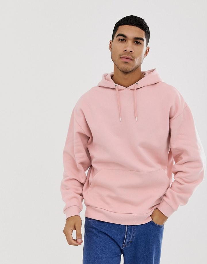 Asos Design Oversized Hoodie In Light Pink - Pink