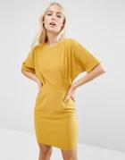 Asos Mini Wiggle Dress - Yellow