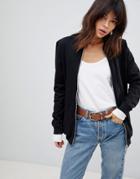 Asos Ultimate Bomber Jacket In Sweat - Black