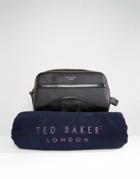 Ted Baker Toiletry Bag With Towel - Black