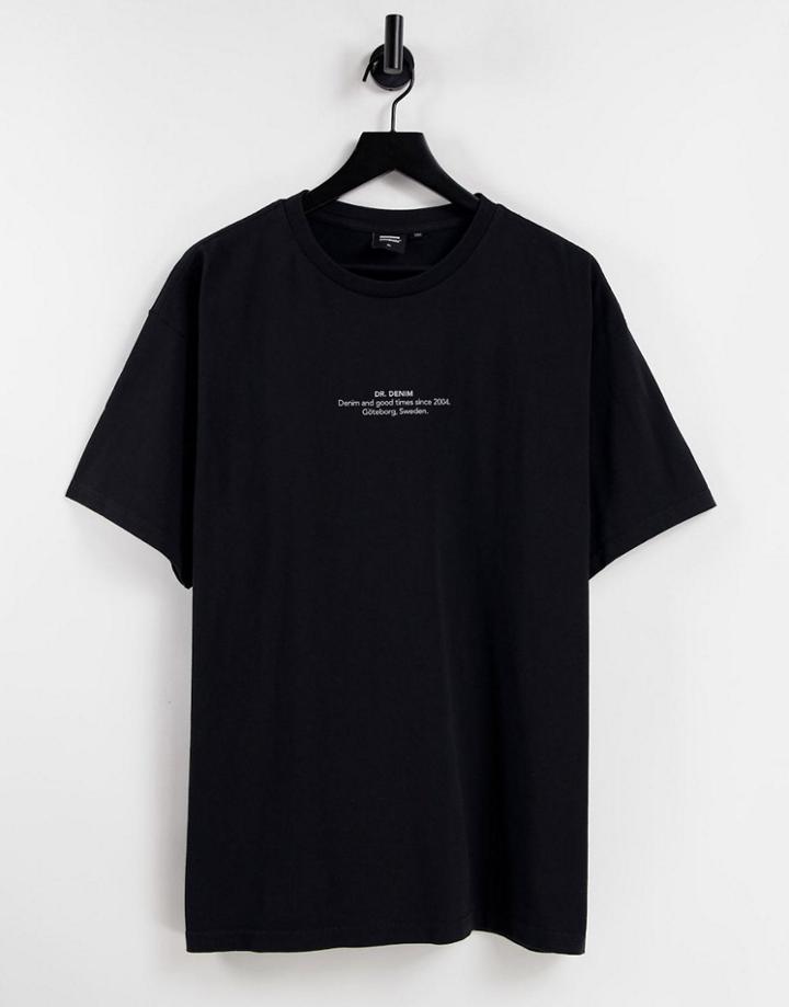 Dr Denim Trooper T-shirt In Black
