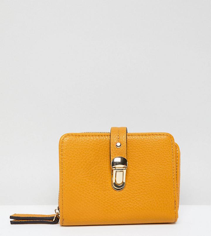 Accessorize Tara Yellow Push Lock Wallet - Yellow
