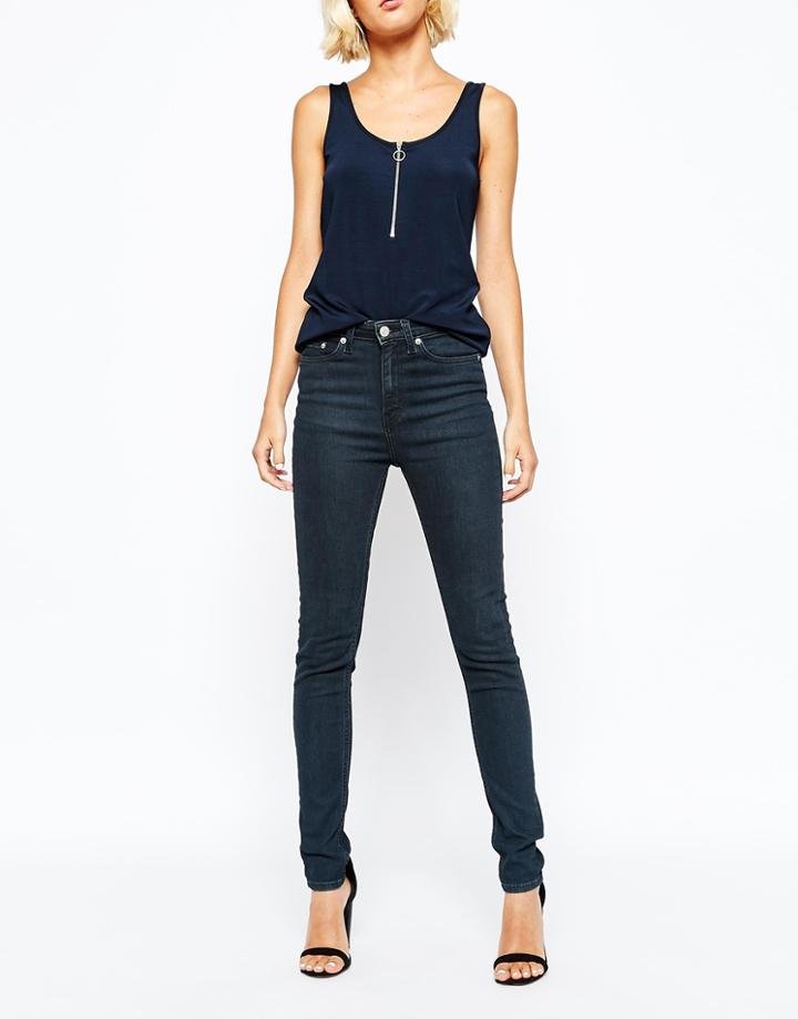 Weekday Thursday High Waist Skinny Jean - Engine Black