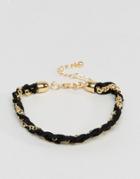 Designb Chain & Woven Bracelet In Black Exclusive To Asos - Black