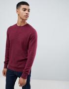 Celio Knitted Sweater In Herringbone - Red