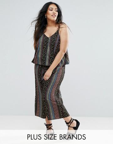 Diya Overlay Culotte Jumpsuit - Multi
