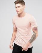Only & Sons T-shirt With Strip Print - Pink