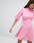 Closet London High Neck Mini Dress - Pink