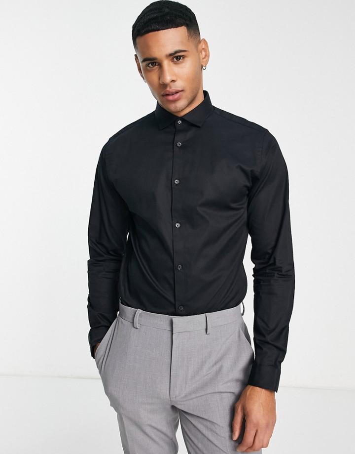 Jack & Jones Premium Slim Fit Shirt In Black