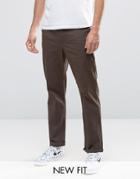 Asos Straight Chinos In Brown - Brown